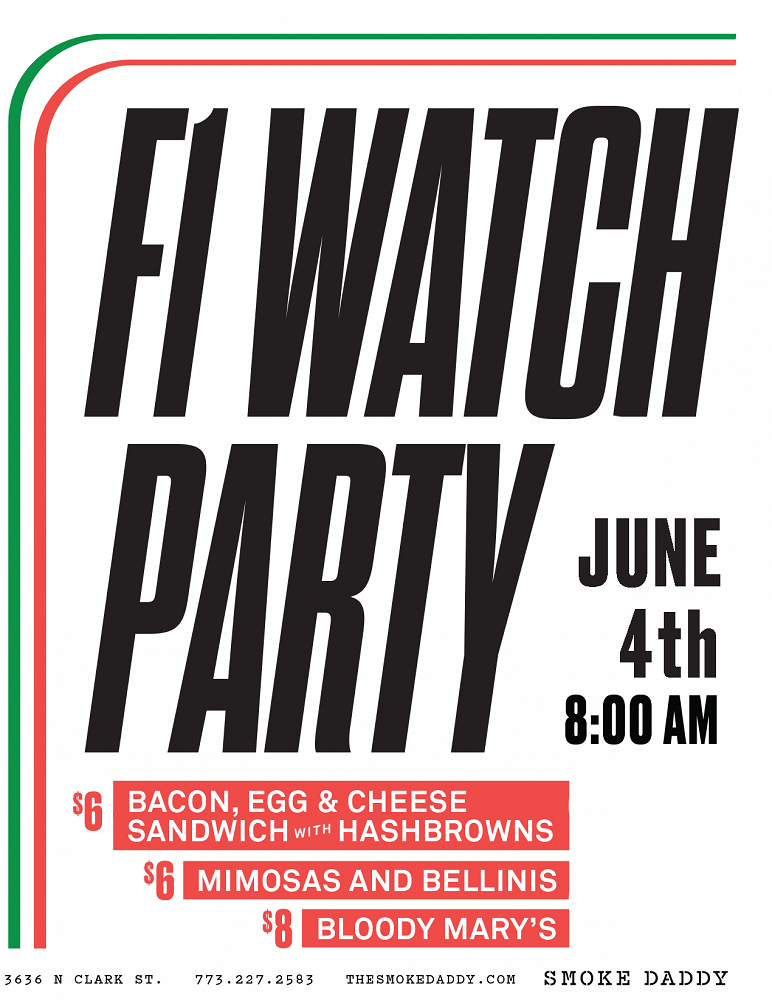 F1 Watch Party Flyer June4