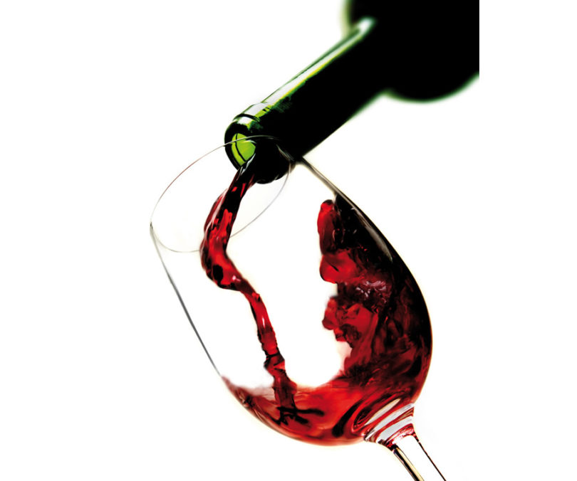 pouring wine into a glass clip art